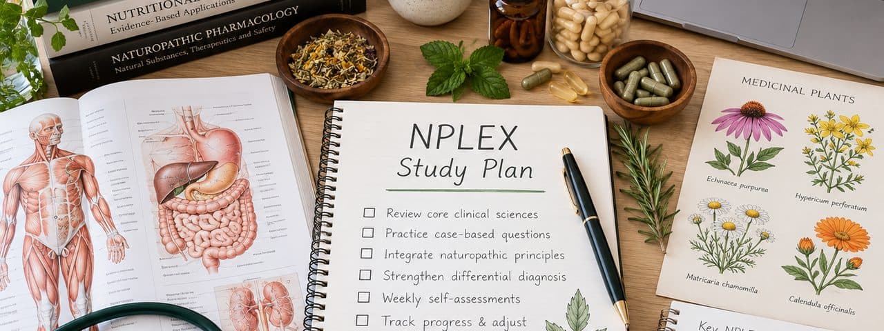NPLEX study plan and naturopathic materials